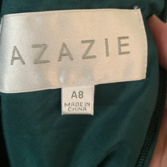 Azazie sz 8 bridal formal gown nwt Blaine style pine color BEAUTIFUL! - Picture 10 of 11